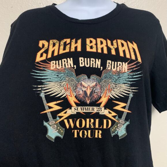 Zach Bryan Burn, Burn, Burn Summer '23 World Tour T-Shirt Womens Size M - Picture 6 of 6